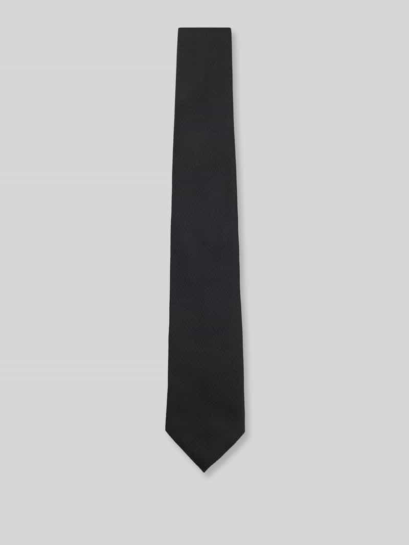 BOSS Krawatte aus Seiden-Mix Modell 'H-Tie 8 CM-ONE' in Black, Größe 1 21074211