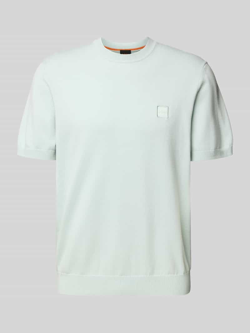Boss Orange T-shirt met labelbadge model 'Kanache'