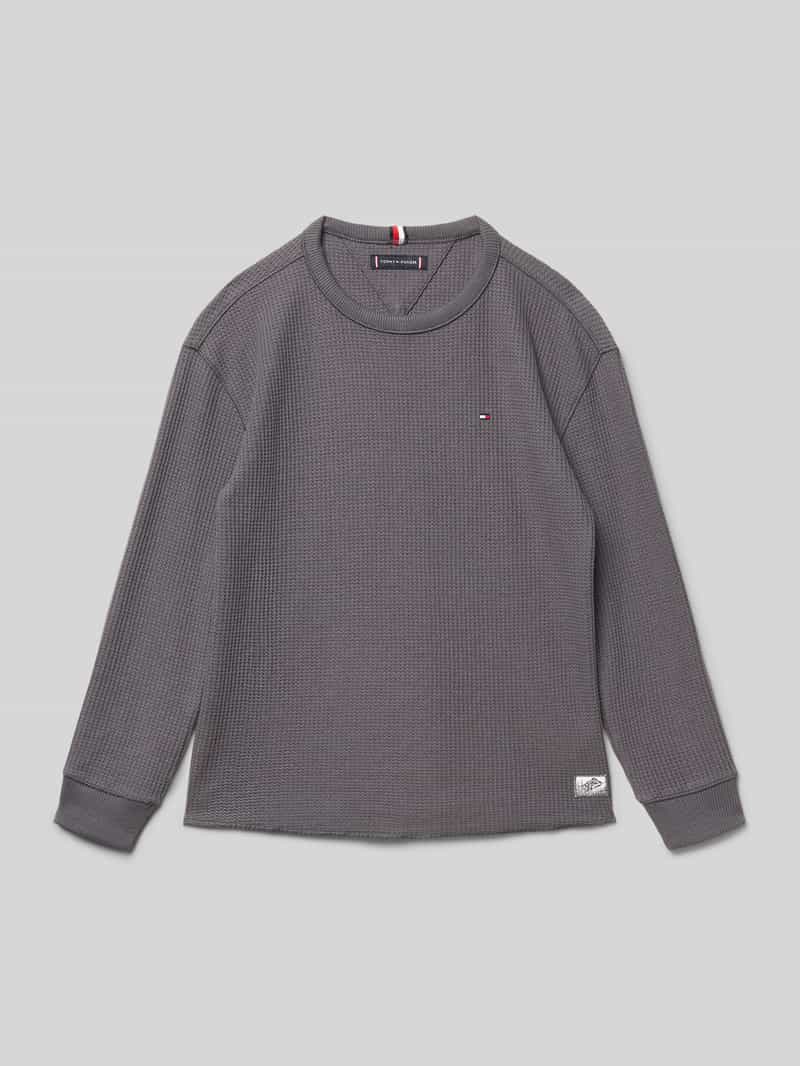 Tommy Hilfiger Teens Regular fit shirt met lange mouwen in wafellook