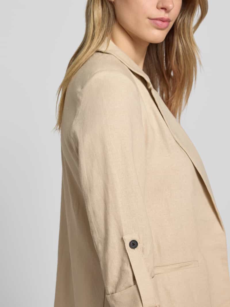 Only Loose fit blazer van een mix van viscose en linnen model 'CARO'