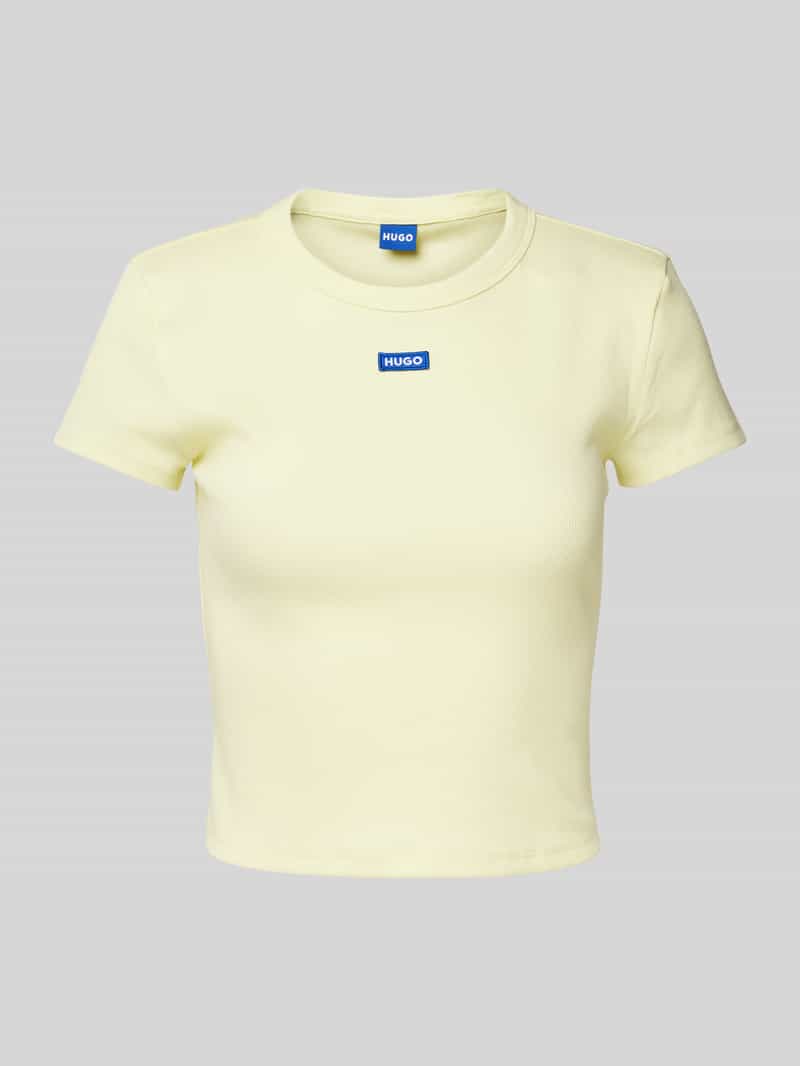 Hugo Blue Kort T-shirt met labelstitching