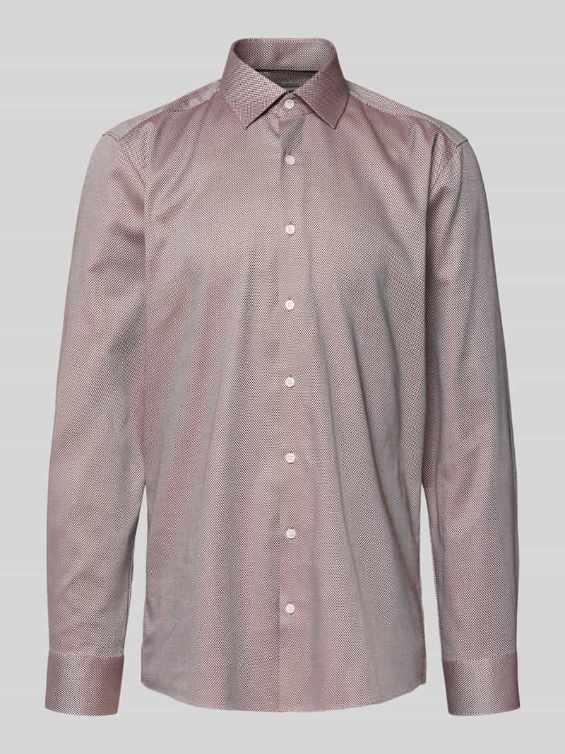 Slim fit zakelijk overhemd met kentkraag