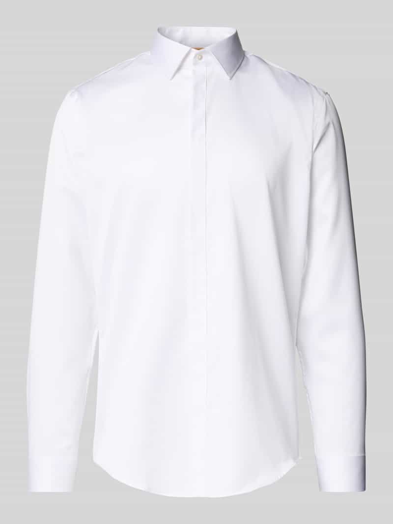 Jake*s Slim fit zakelijk overhemd met kentkraag