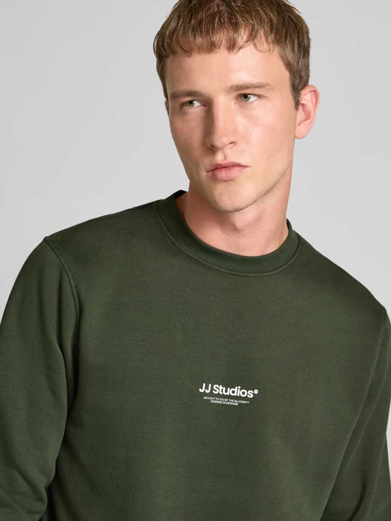 jack & jones Sweatshirt met labelprint model 'SOHO'