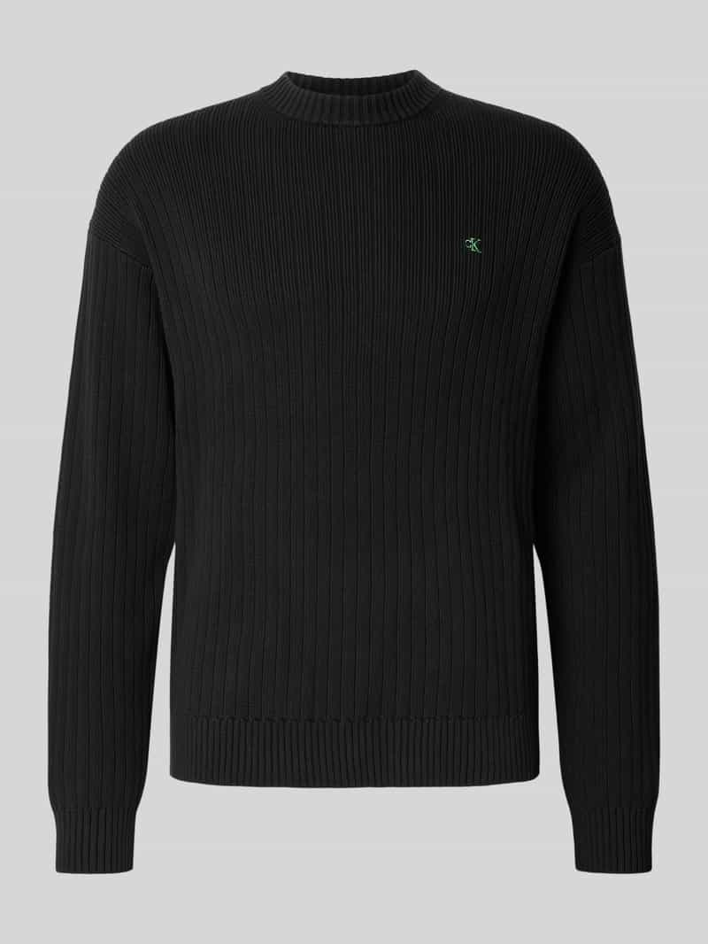 Calvin Klein Jeans Oversized gebreide pullover met ribboorden