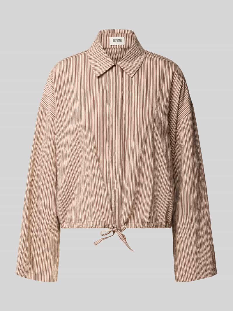 Drykorn boxy fit blouse van viscosemix model 'FIONEL'