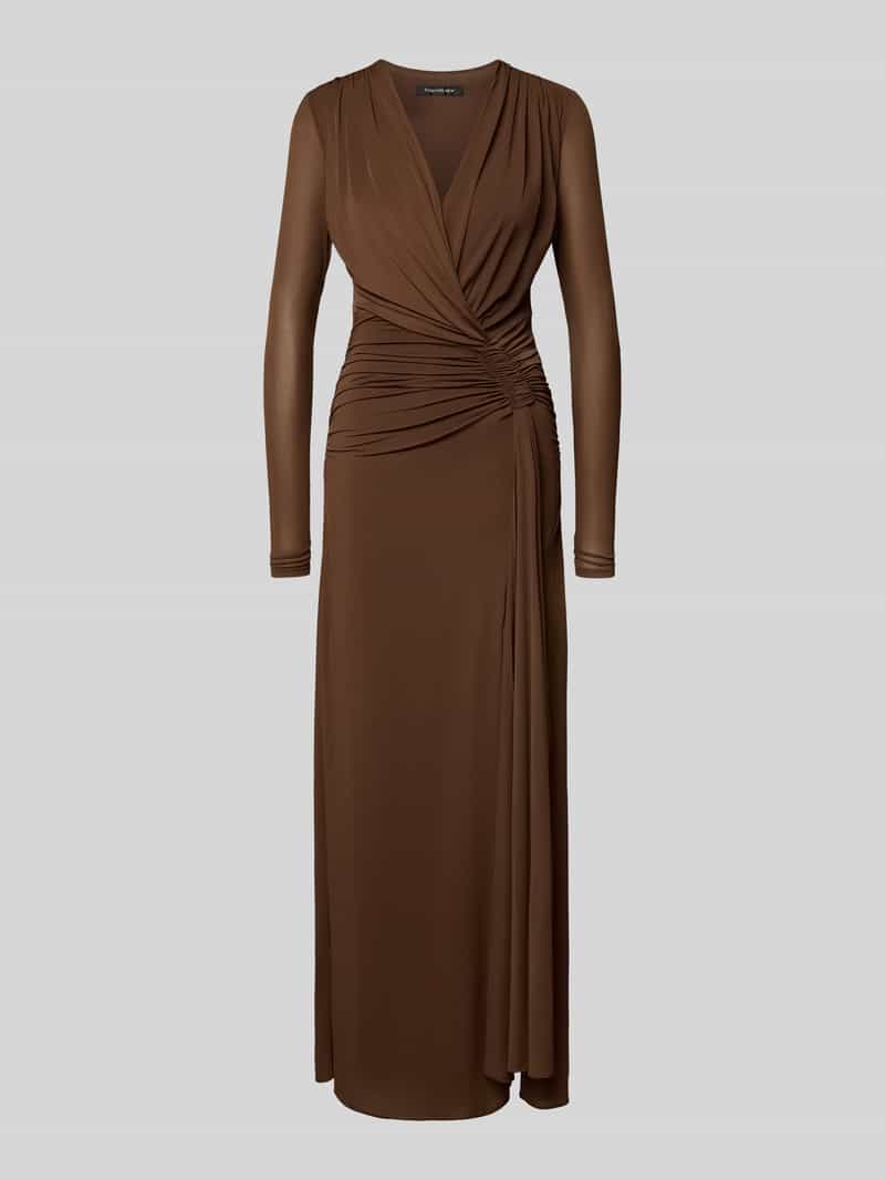 Forever New Maxi-jurk in wikkellook model 'Amara' donkerbruin, foto 6