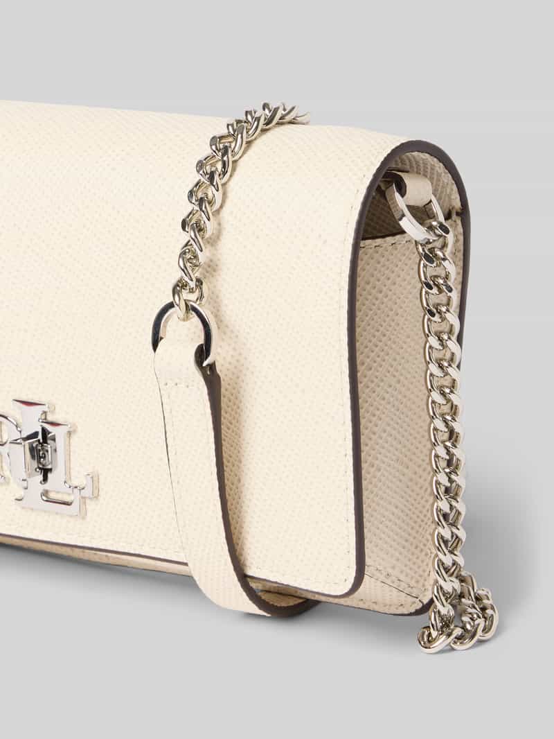 Lauren Ralph Lauren Schoudertas van runderleer met labelapplicatie