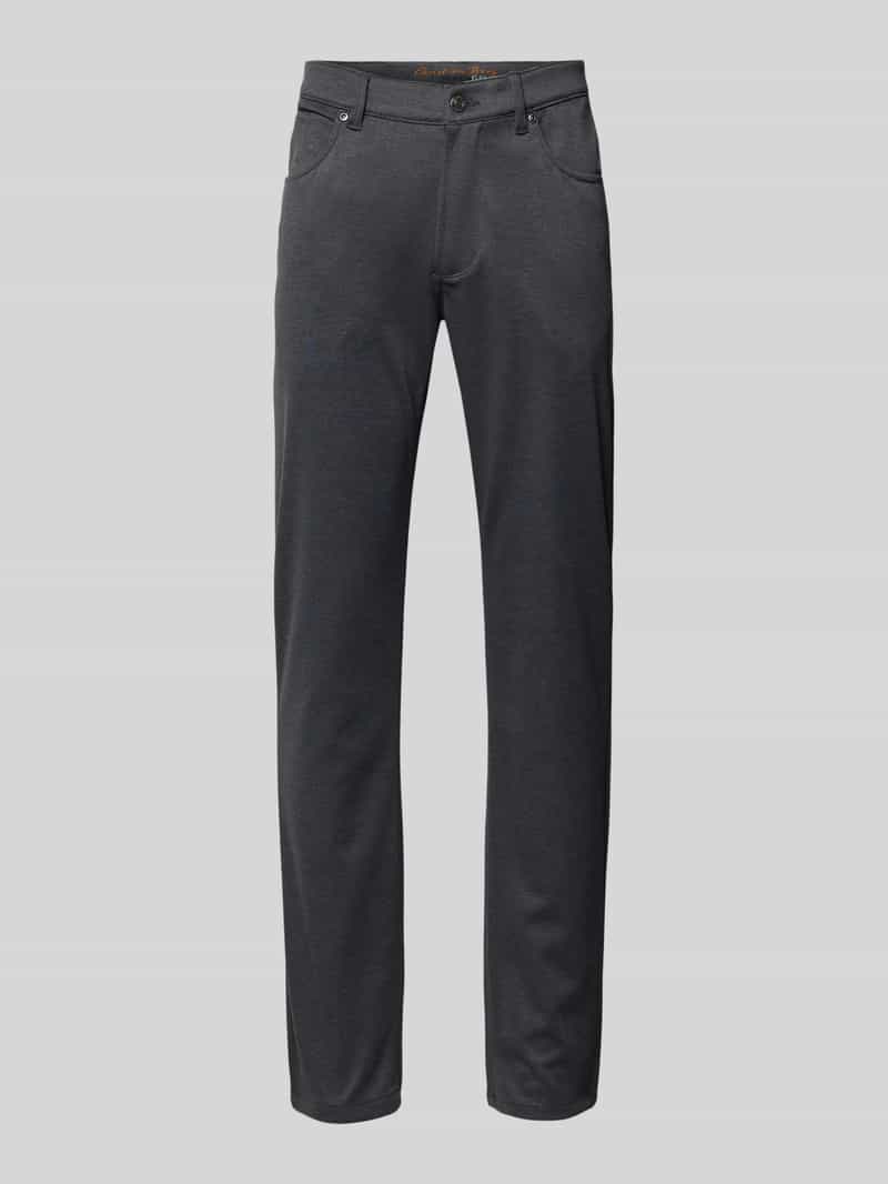 Regular fit stoffen broek met Franse Steekzakken