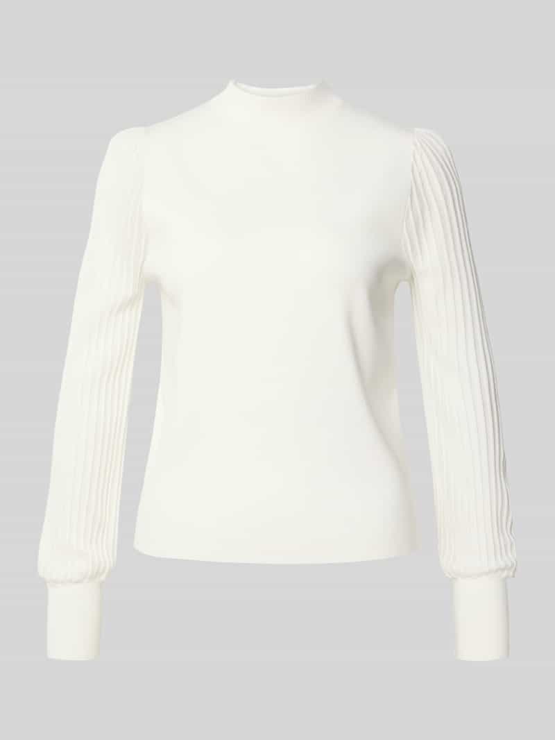 Zero Gebreide pullover van viscosemix met ballonmouwen