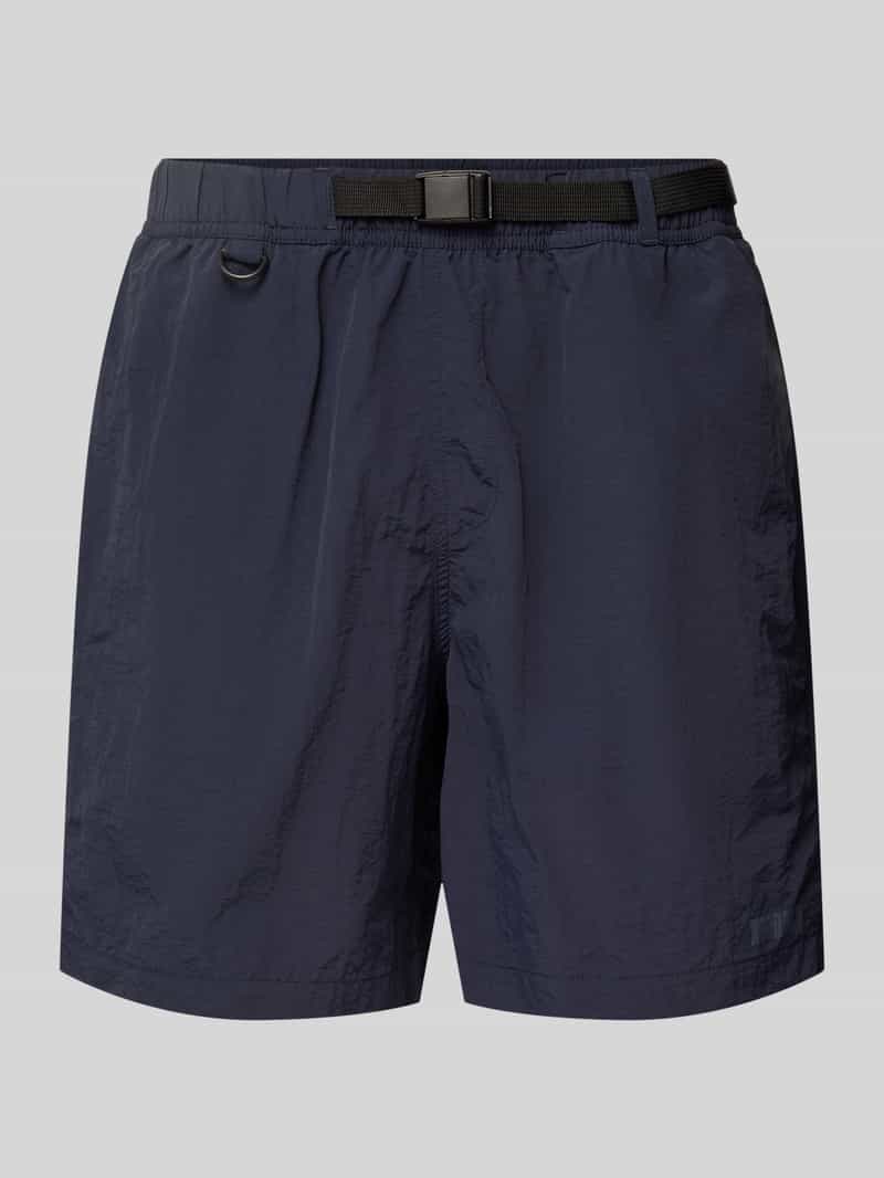 Korte regular fit broek met riem, model 'Choi'