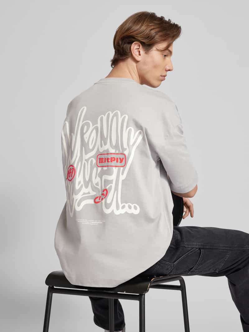 Multiply Apparel Oversized T-shirt met labelprint