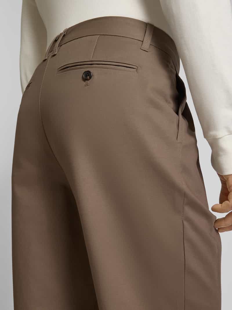 Selected Homme Regular tapered fit bandplooibroek met riemlussen