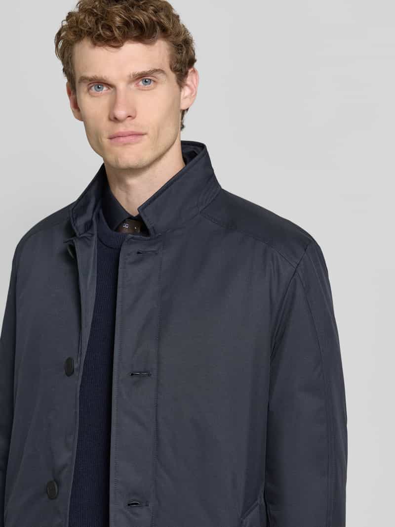 Roy Robson Nylon jas met opstaande kraag en steekzakken