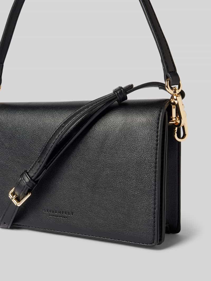 Seidenfelt Handtas met labeldetail model 'Birsta'