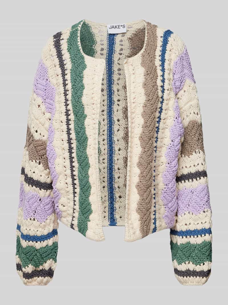Jake*s Casual Cardigan met ballonmouwen