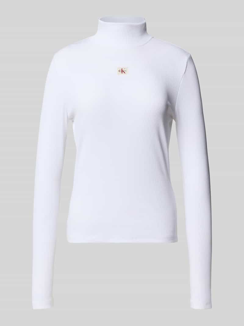 Calvin Klein Jeans Shirt met lange mouwen en opstaande kraag