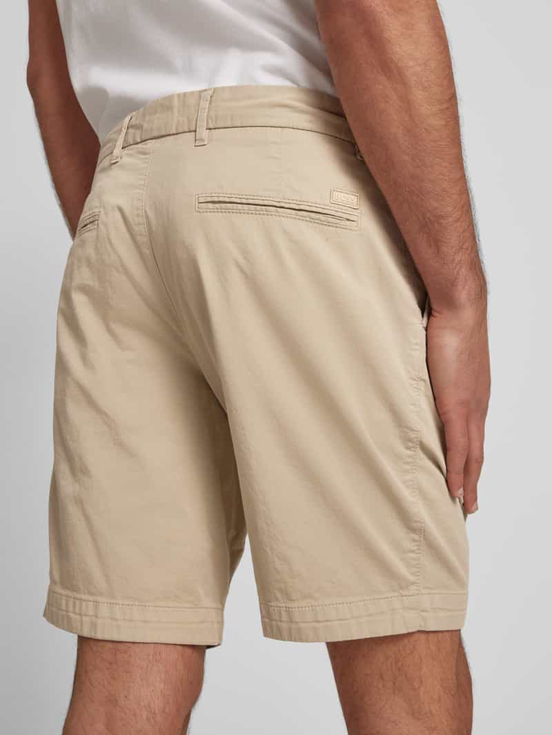Boss Slim fit korte broek met riemlussen model 'Slice'