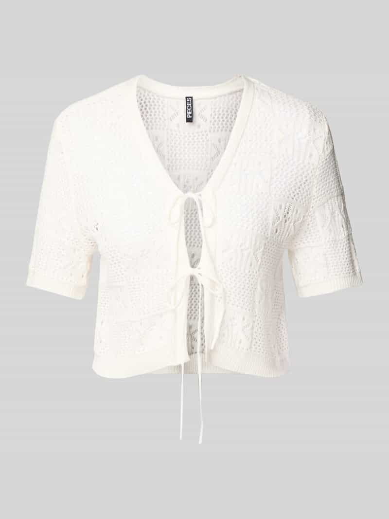 Pieces Korte gebreide cardigan van katoenmix model 'TAMA'