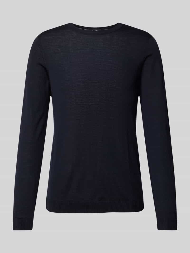 Gebreide pullover met geribde boorden