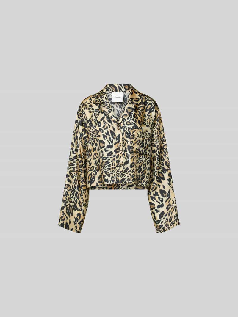 Overhemdblouse van pure zijde