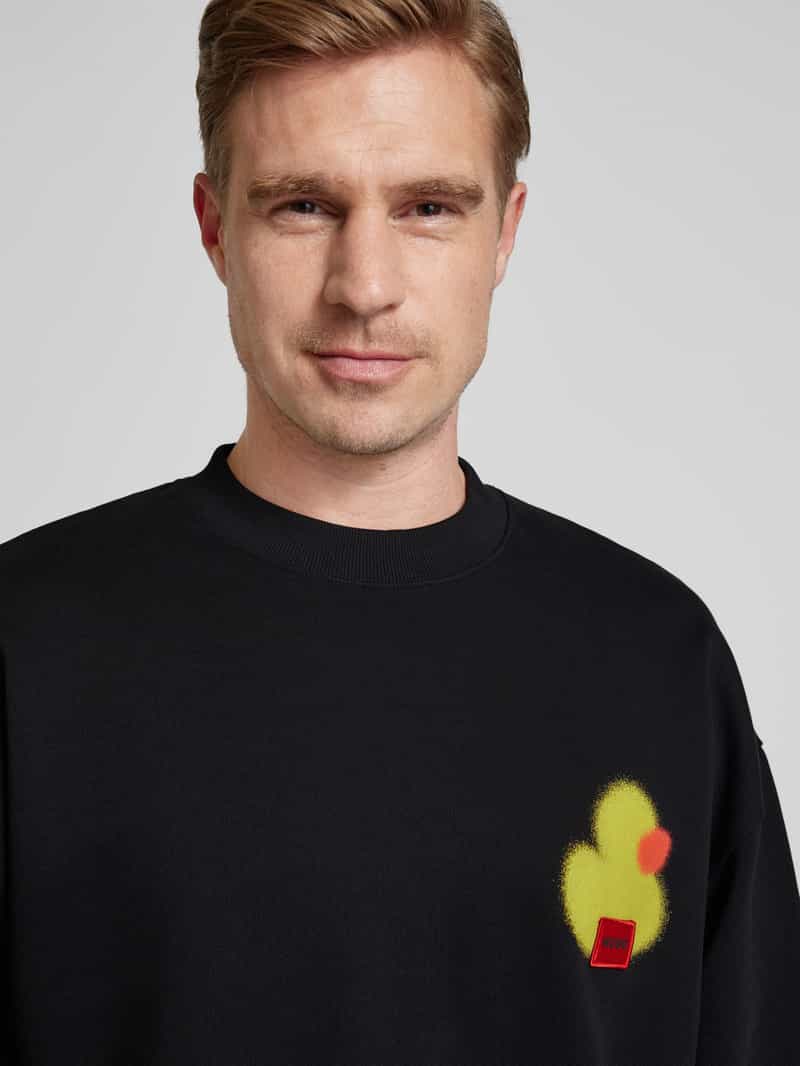 HUGO Sweatshirt met labeldetail