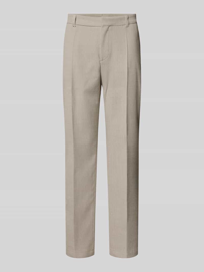 Boss Tapered fit chino met persplooien model 'Genius'