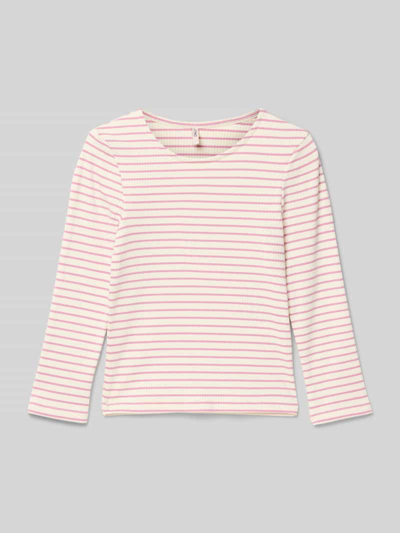Only Regular fit shirt met lange mouwen in riblook model 'MAUDE'