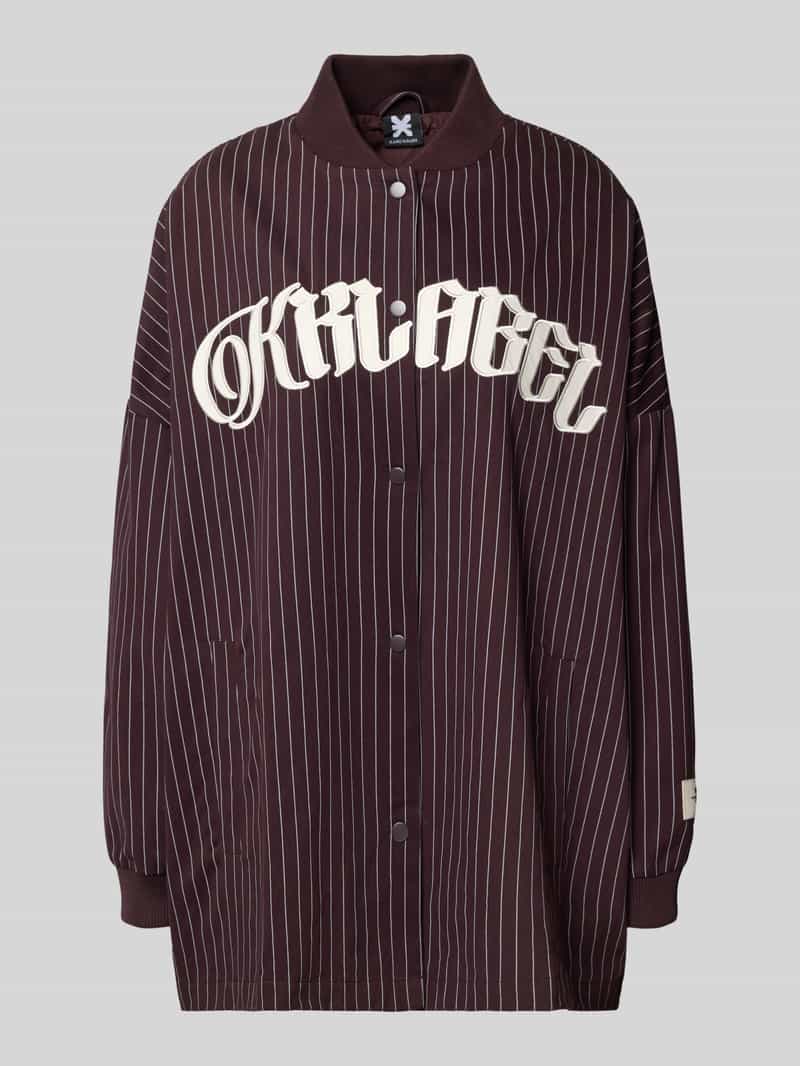 Karo Kauer Oversized overhemdjack met labelstitching