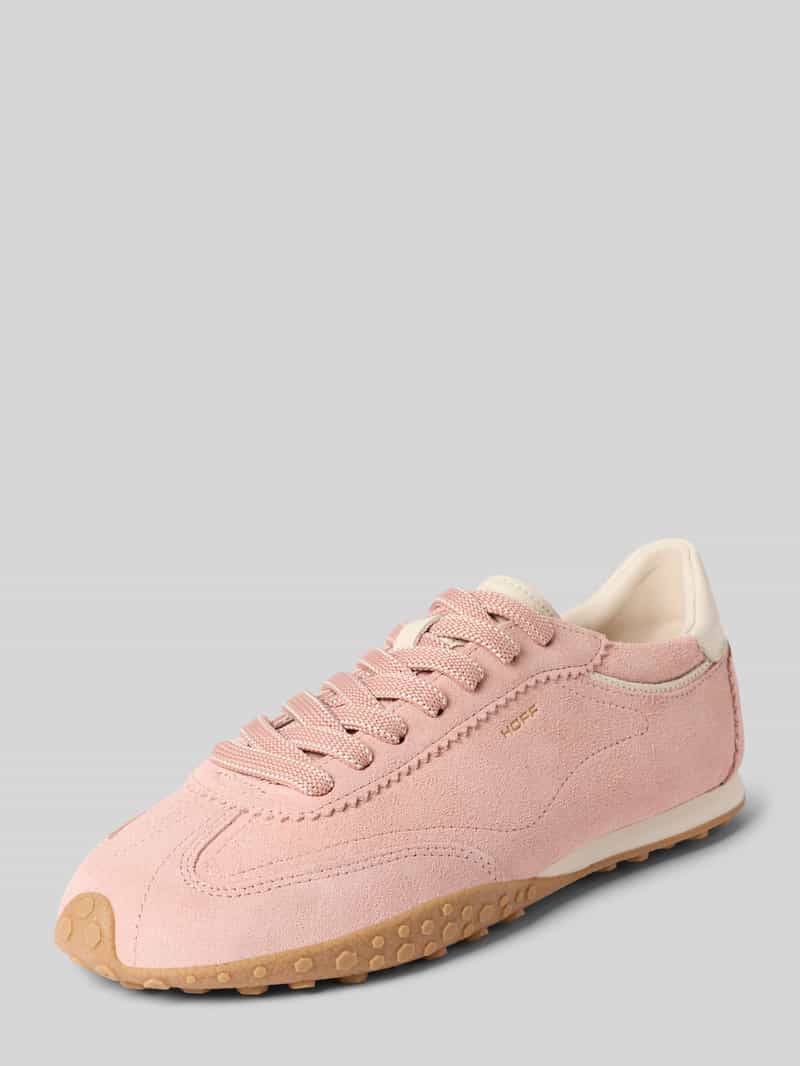 Sneakers van echt leer met logodetail model 'Bridge'