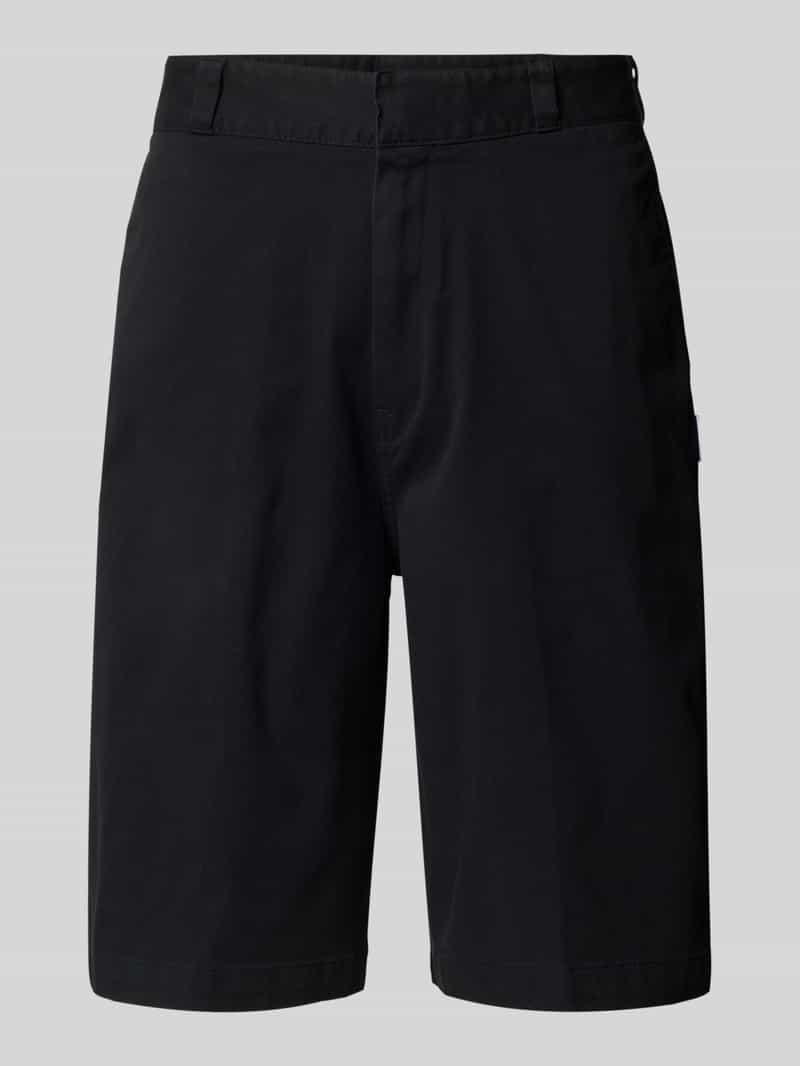 Hugo Blue Baggy fit bermuda met steekzakken model 'Damo'
