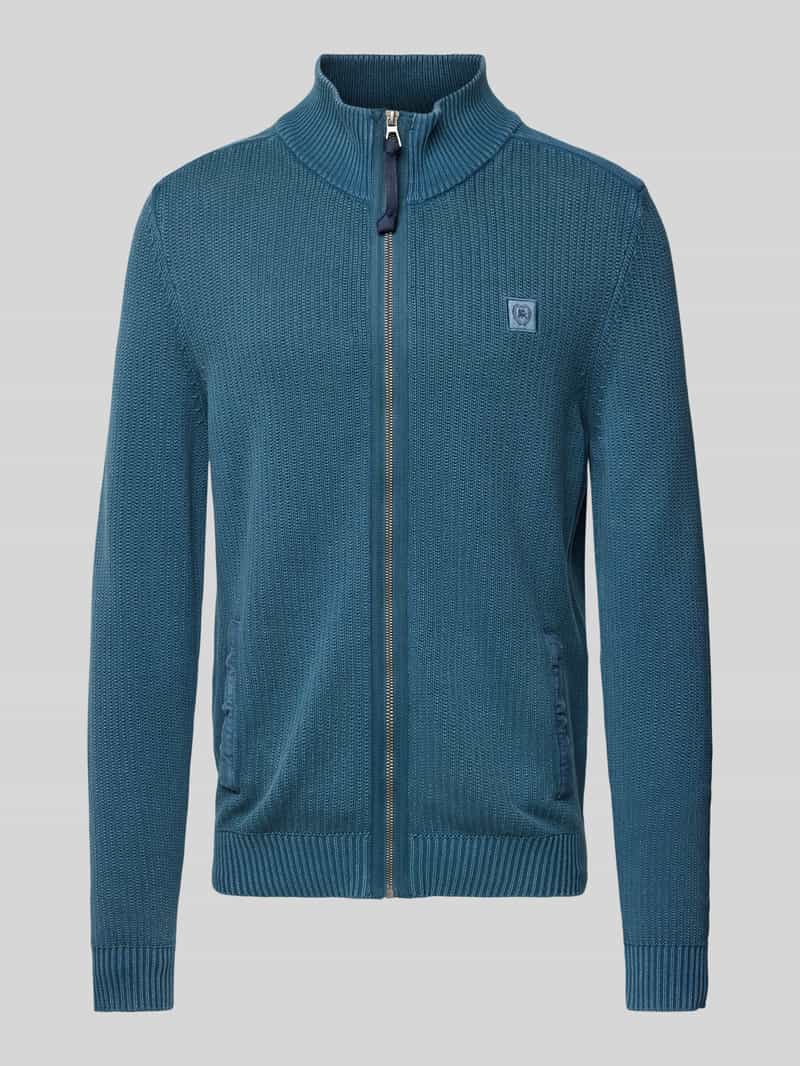 Lerros Gebreid jack met labelpatch