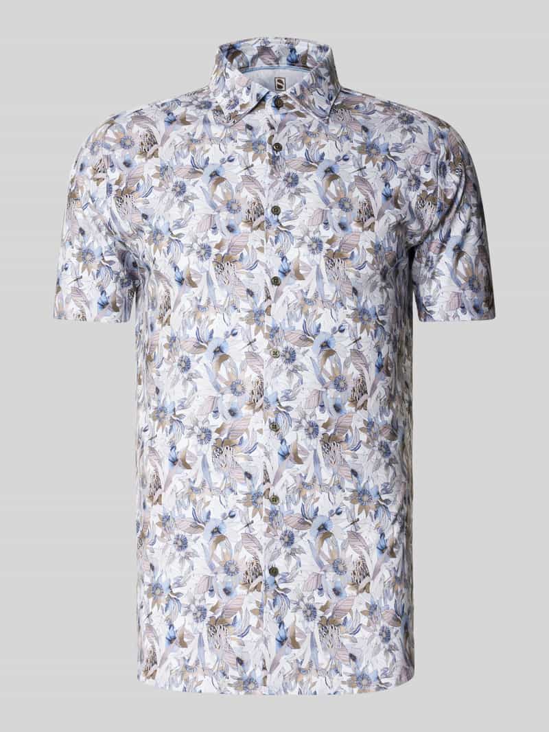 Desoto Slim fit vrijetijdsoverhemd met kentkraag
