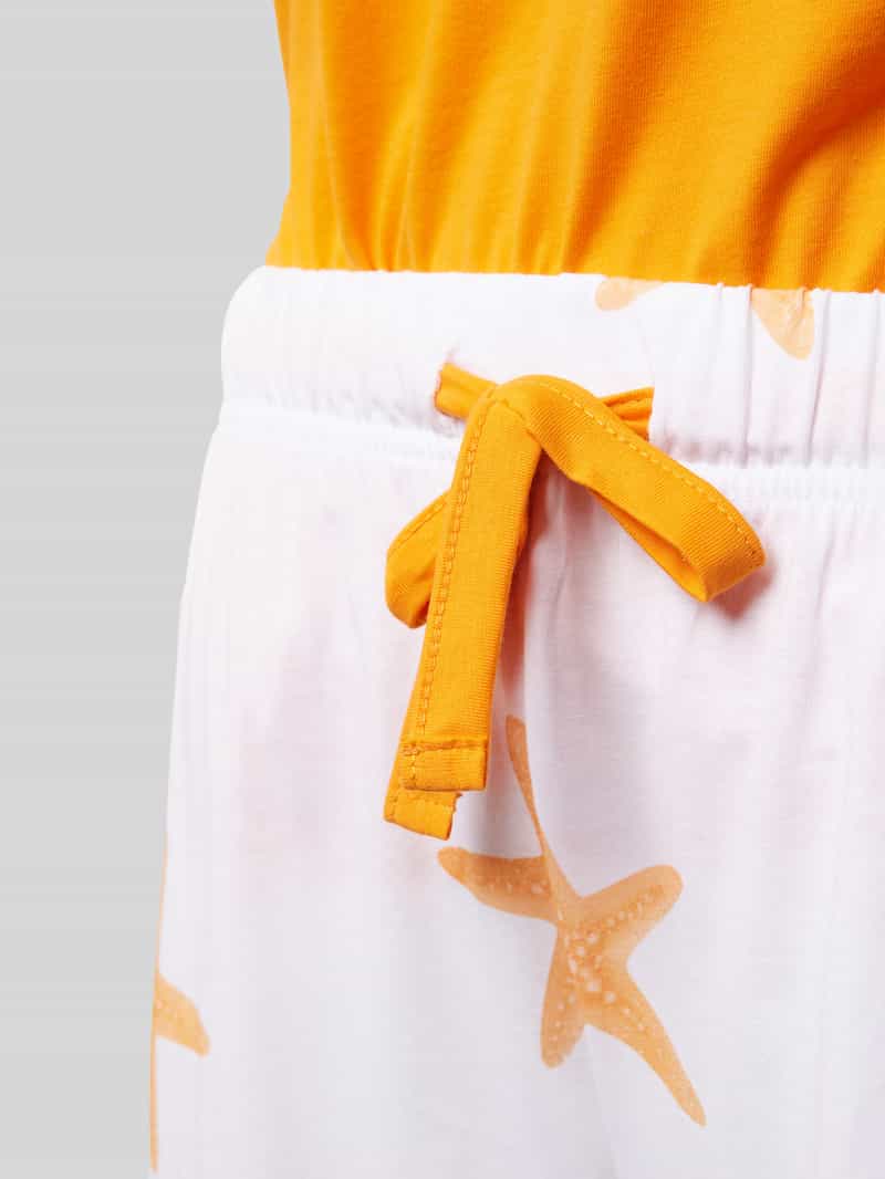 LOUIS & LOUISA Pyjama met statementstitching model 'Sommerliebe'