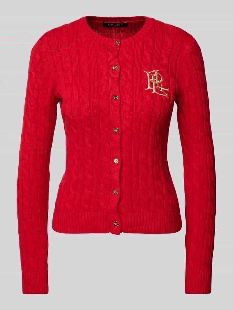 Lauren Ralph Lauren Gebreid cardigan met kabelpatroon model 'RALHAN'