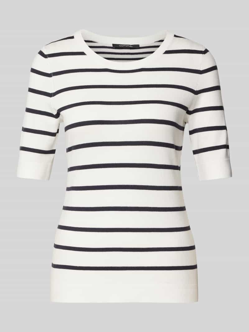 comma Gebreide pullover met ribboorden