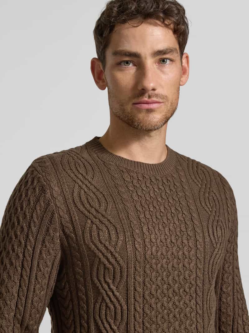 Jack & Jones Premium Gebreide pullover met ribboorden model 'BLUSEAN'