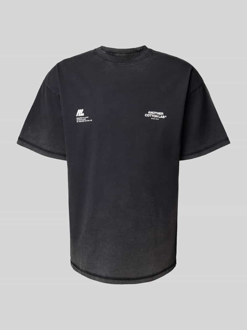 ANOTHER COTTON LAB T-shirt met labelprint model 'Signature'