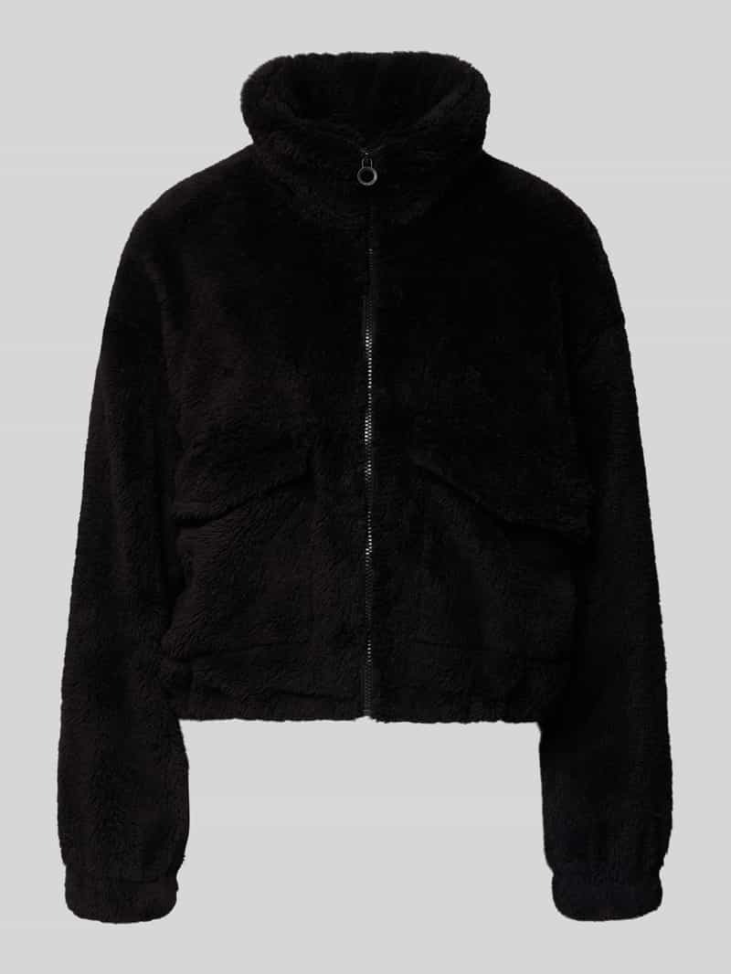 Only Loose fit fleecejack met opstaande kraag, model 'ANNA CONTACT'