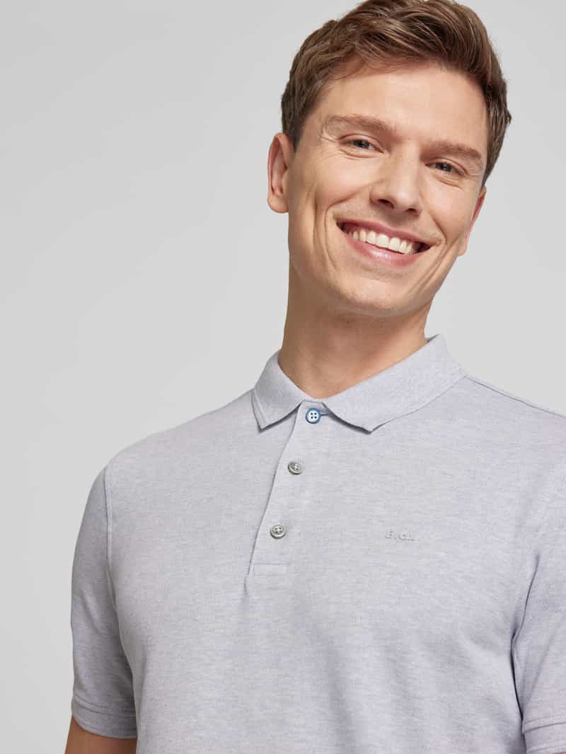 BRAX Regular fit poloshirt met labelprint model 'Pete'