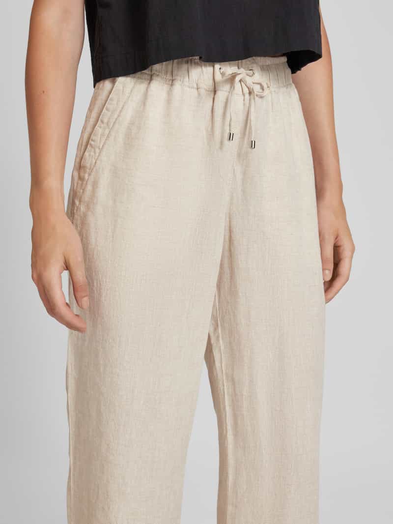 Toni Dress Wide fit linnen broek in 3 4-lengte