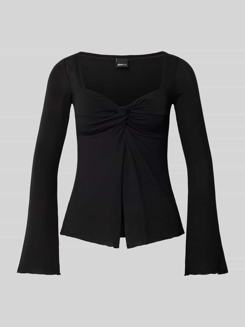 Gina Tricot Shirt met lange mouwen in wikkellook