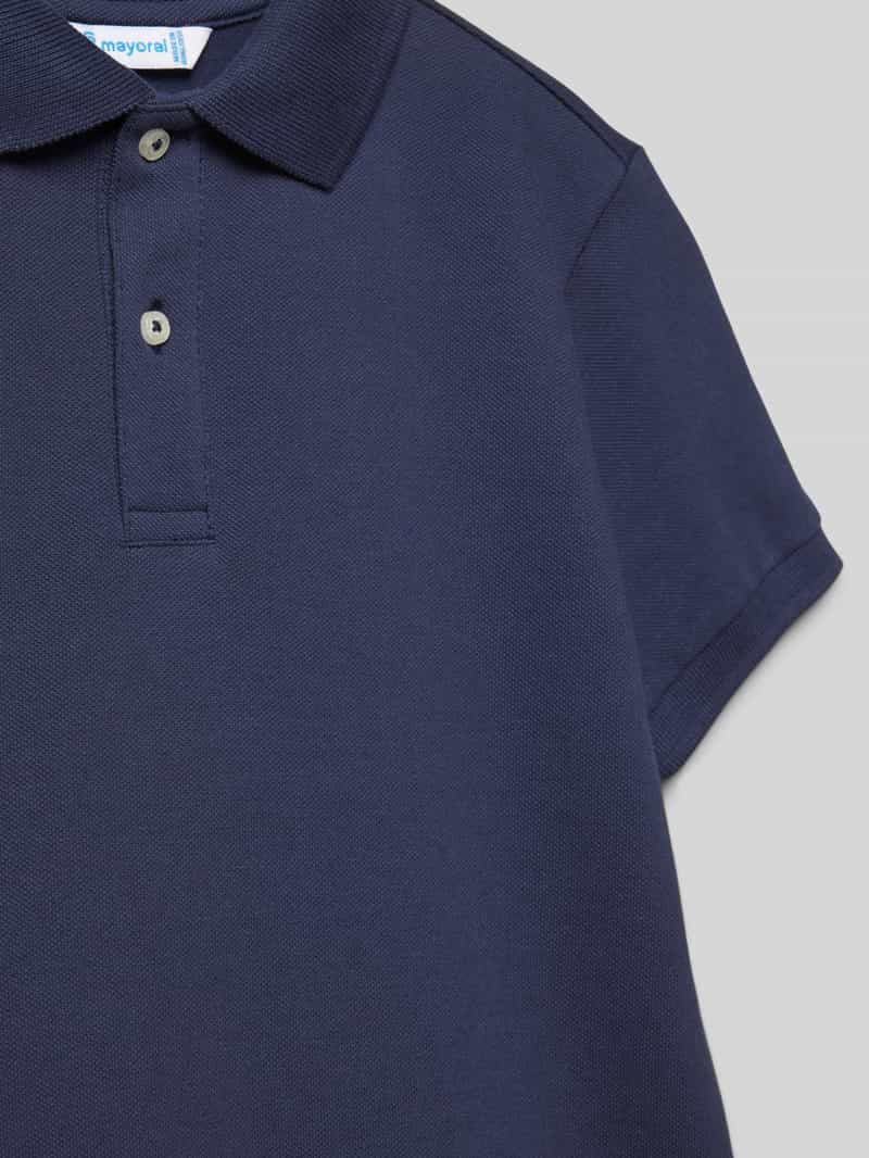 Mayoral Regular fit poloshirt met labelstitching