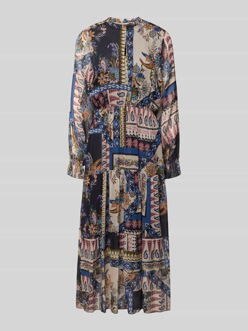 Milano italy Midi-jurk van viscose in all-over look