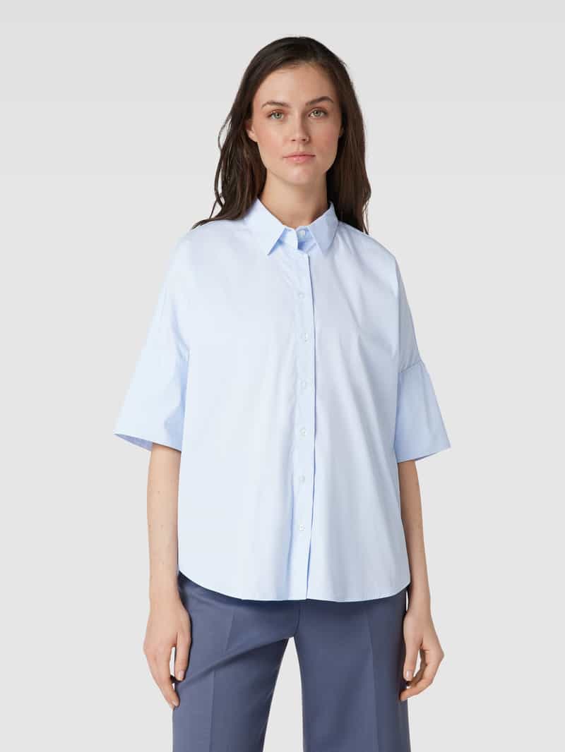 Blouse in effen design tonno & panna