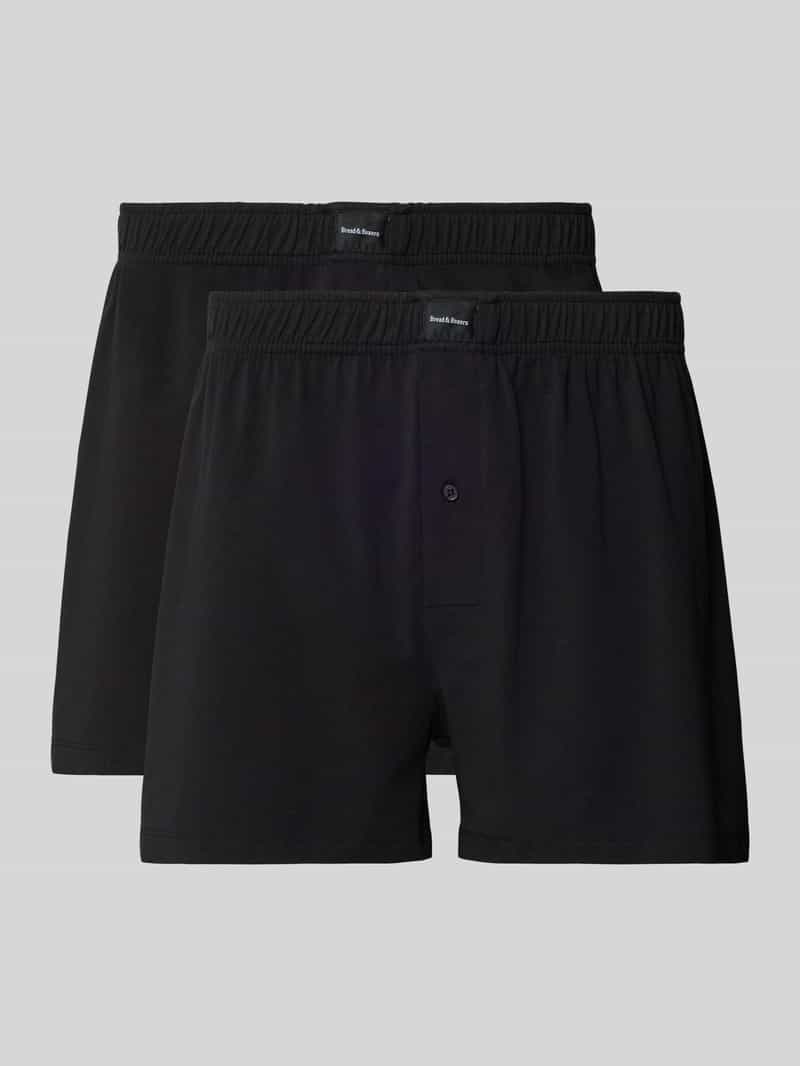 Boxershort met elastische band in een set van 2 stuks