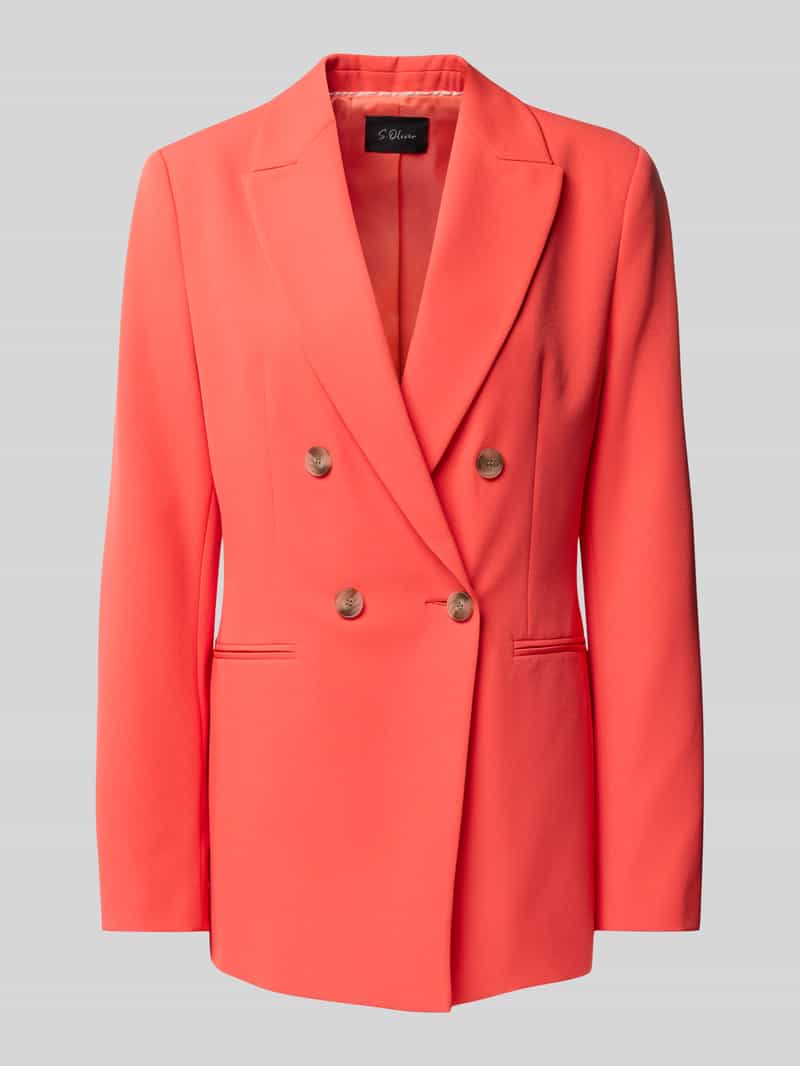 s.Oliver BLACK LABEL Slim fit lange blazer met 2-knoopssluiting