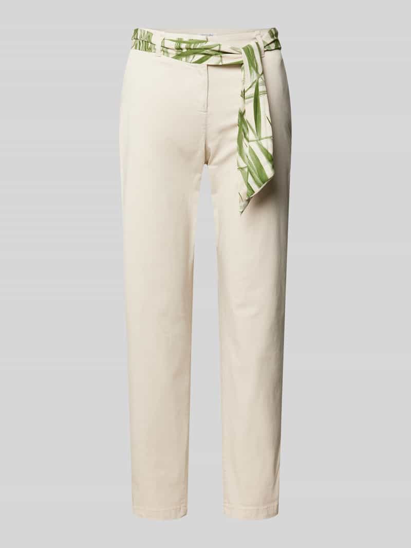 Christian Berg Woman Slim fit chino met strikceintuur