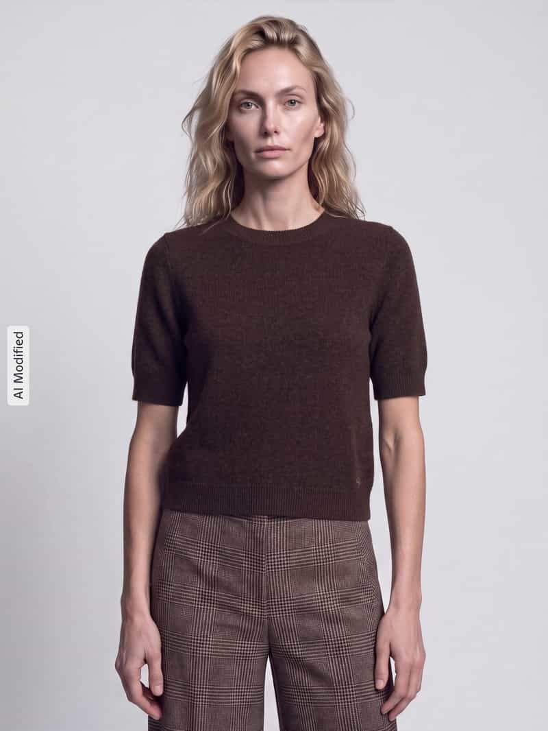 S.Oliver Regular fit pullover met wol donkerbruin, foto 3