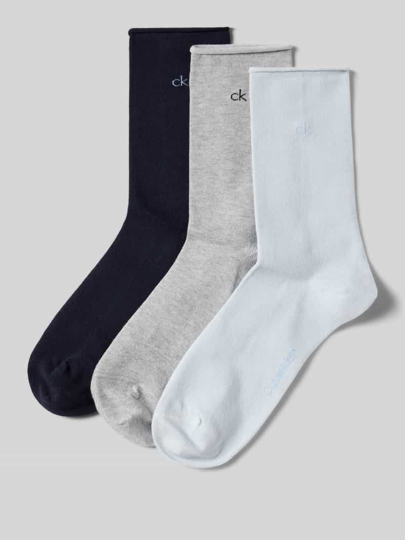 CK Calvin Klein Sokken met logostitching in een set van 3 paar